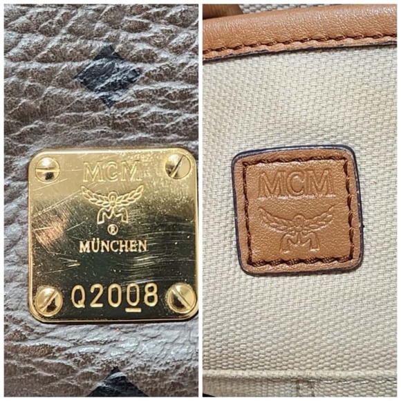 Authentic MCM Shopping Tote Bag Brown/Beige - Picture 10 of 12